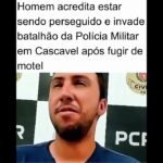 Homem acredita estar sendo perseguido e invade batalhão da Polícia Militar em Cascavel após fugir de motel
