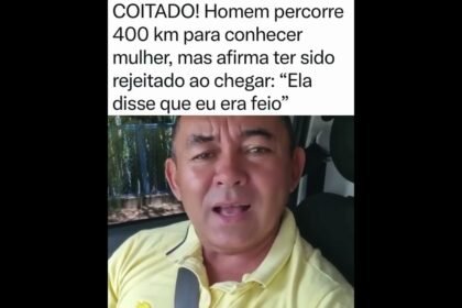 Homem percorre 400 km para conhecer mulher, mas afirma ter sido rejeitado ao chegar: “Ela disse que eu era feio.