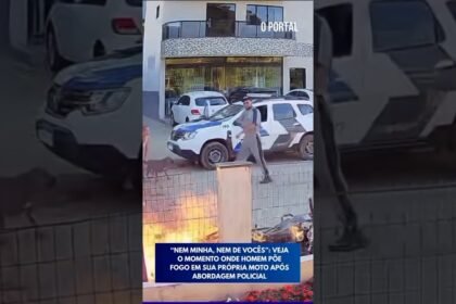 Mãe fica ferida após filho atear fogo na própria moto para o veículo não ser apreendido pela polícia!