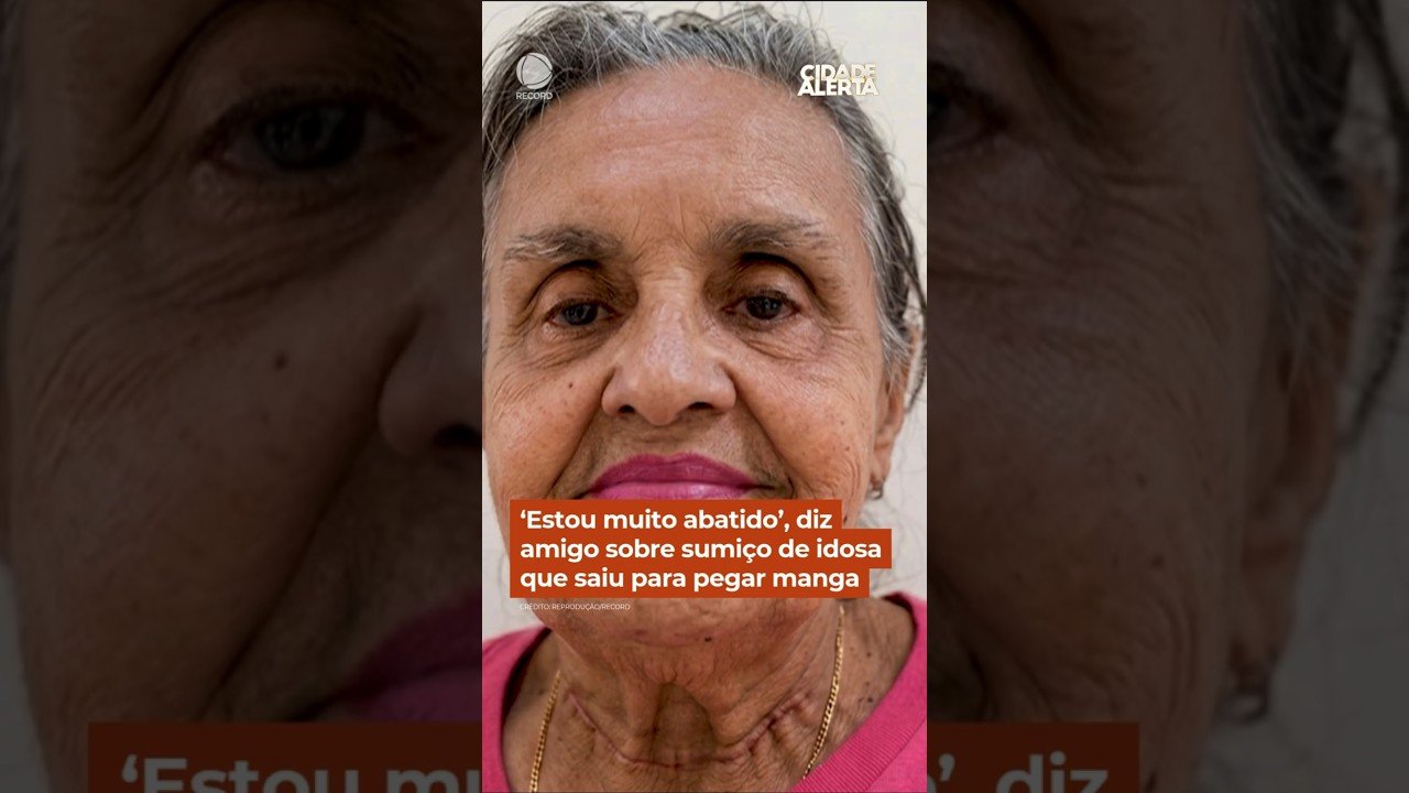 idosa de 79 anos desapareceu após sair para pegar manga com um amigo.