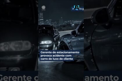 Gerente de estacionamento provoca acidente com carro de luxo de cliente