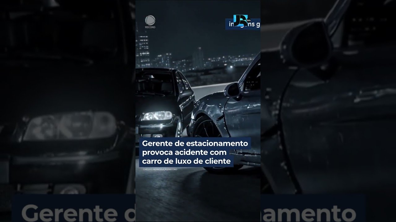 Gerente de estacionamento provoca acidente com carro de luxo de cliente