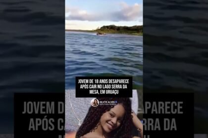 JOVEM DE 18 ANOS DESAPARECE APÔS CAIR NO LAGO SERRA DA MESA, EM URUAÇU