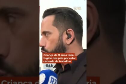 Criança de 11 anos teria fugido dos pais por estar cansada de trabalhar