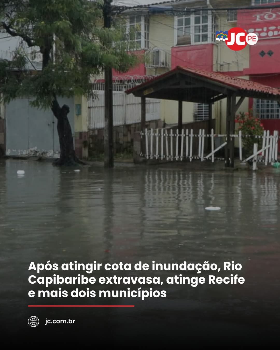 Após atingir cota de inundação, Rio Capibaribe extravasa, atinge Recife e mais dois municípios