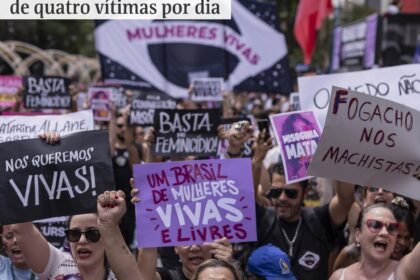 Brasil bate novo recorde de feminicídios no primeiro trimestre, com média de quatro vítimas por dia!