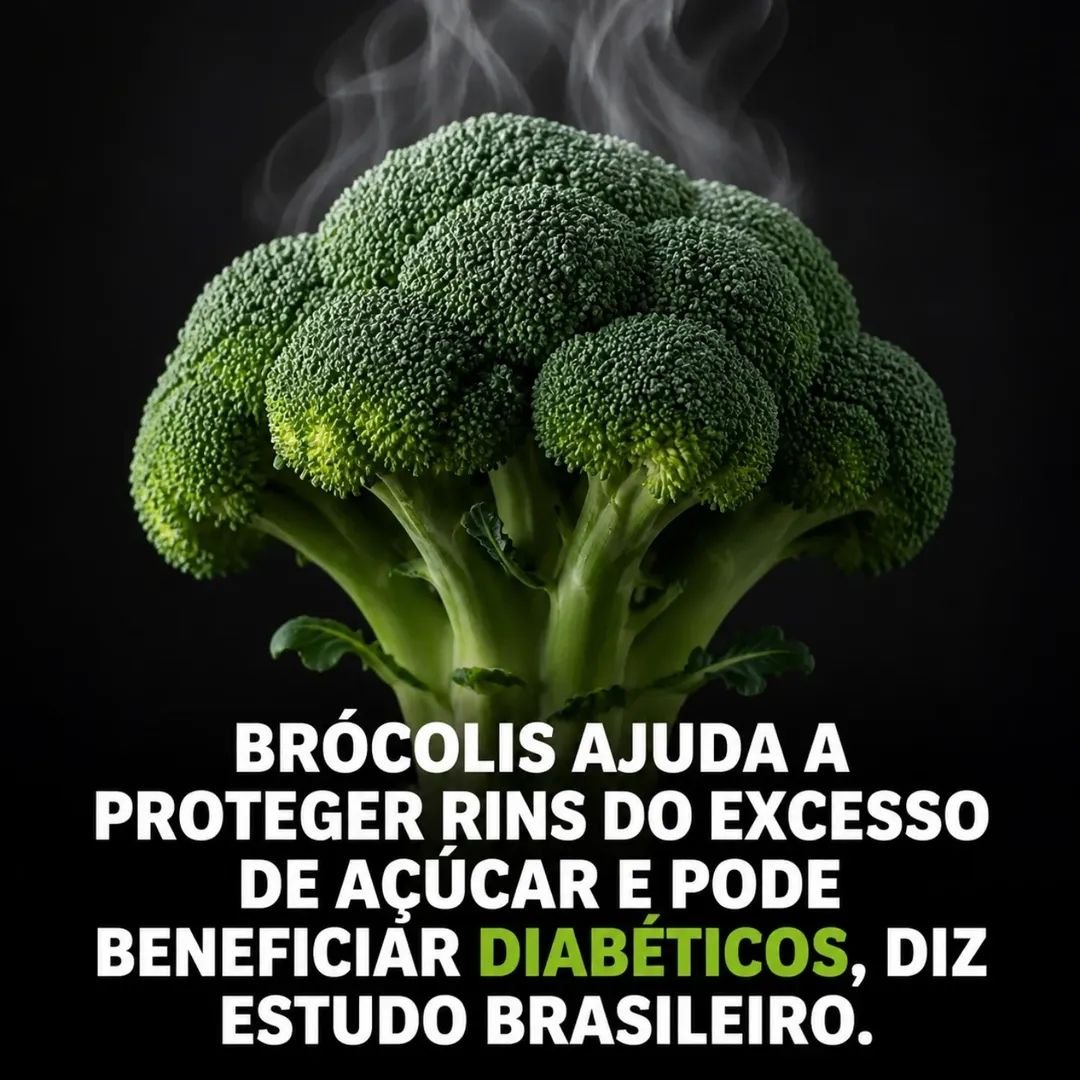 BRÓCOLIS AJUDA A PROTEGER RINS DO EXCESSO DE AÇÚCAR E PODE BENEFICIÁR DIABÉTICOS, DIZ ESTUDO BRASILEIRO.