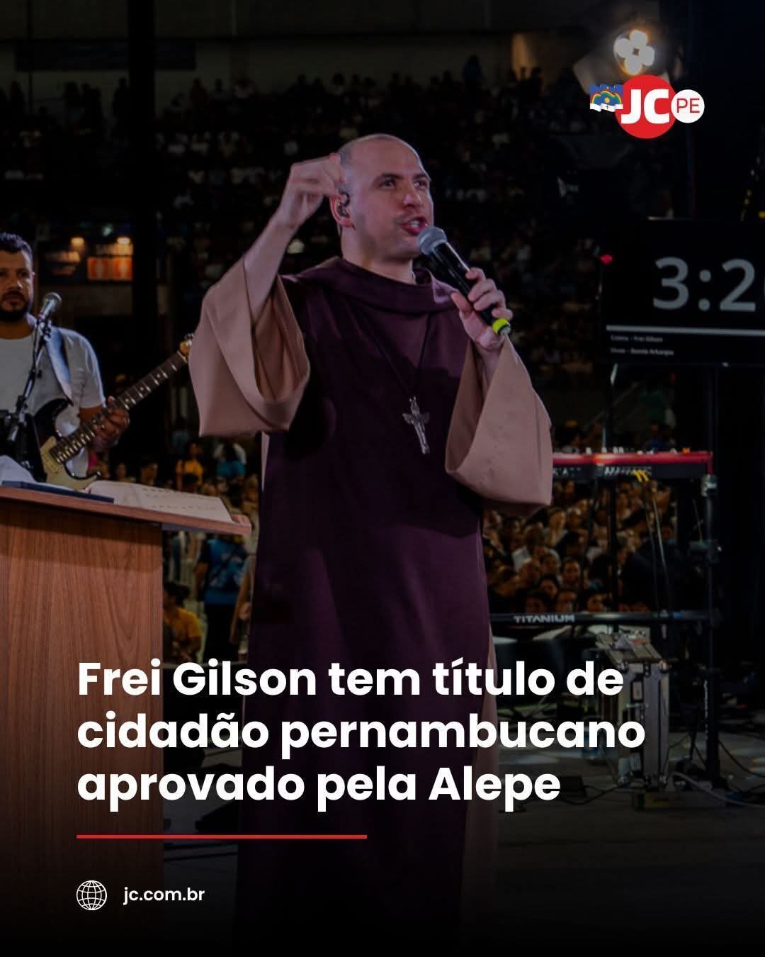 Frei Gilson tem título de cidadão pernambucano aprovado pela Alepe