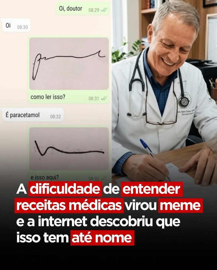 A dificuldade de entender receitas médicas virou meme e a internet descobriu que isso tem até nome