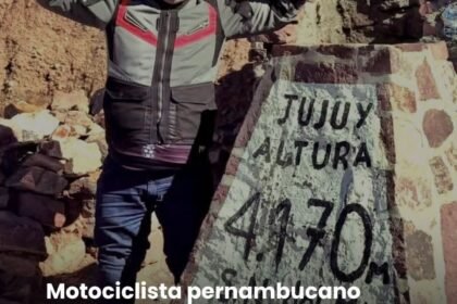 Motociclista pernambucano morre durante viagemNA internacional rumo ao Chile.