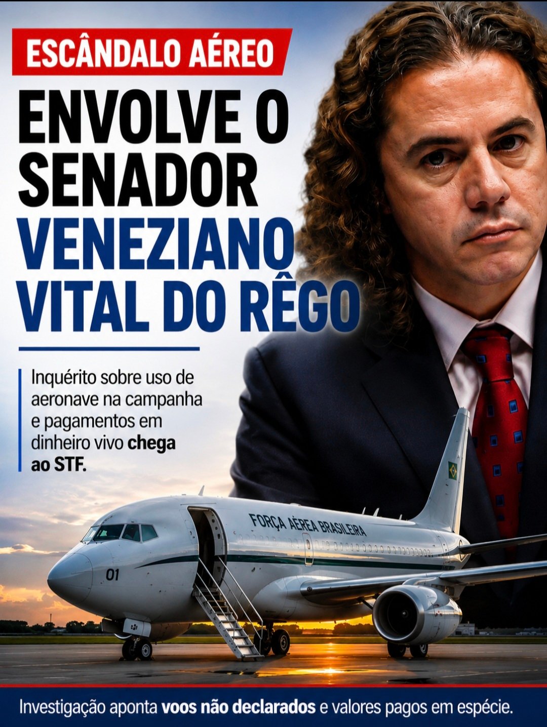 ESCÂNDALO AÉREO ENVOLVE O SENADOR VENEZIANO VITAL DO RÊGO