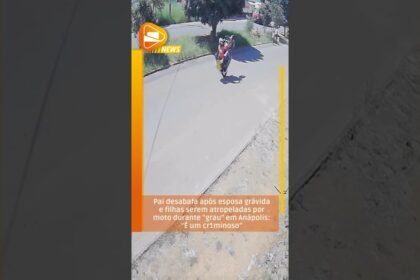 Pai desabafa após esposa grávida e filhas serem atropeladas por moto durante “grau” em Anápolis “É um cr1minoso”