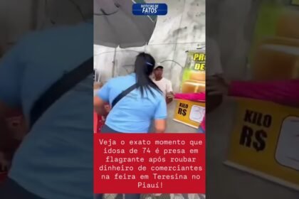 VOVÓ DO CRIME! Idosa de 74 anos é presa em flagrante após roubar dinheiro de feirantes no Piauí