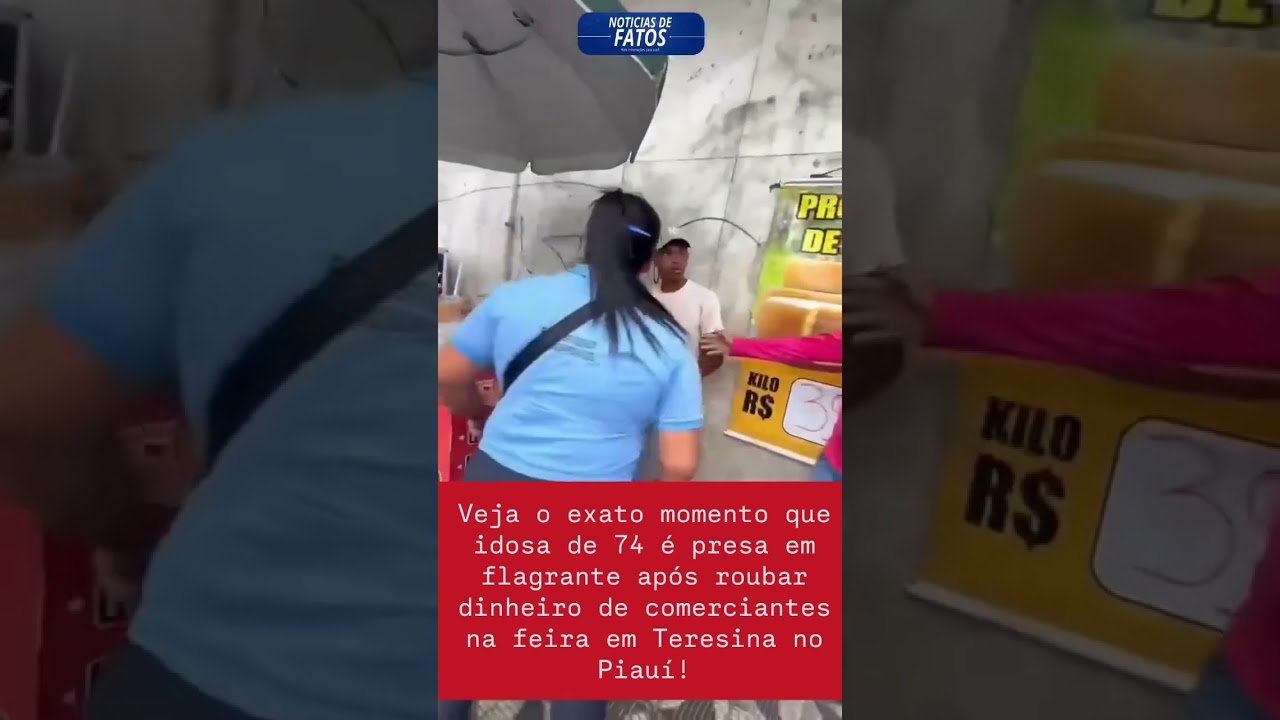 VOVÓ DO CRIME! Idosa de 74 anos é presa em flagrante após roubar dinheiro de feirantes no Piauí