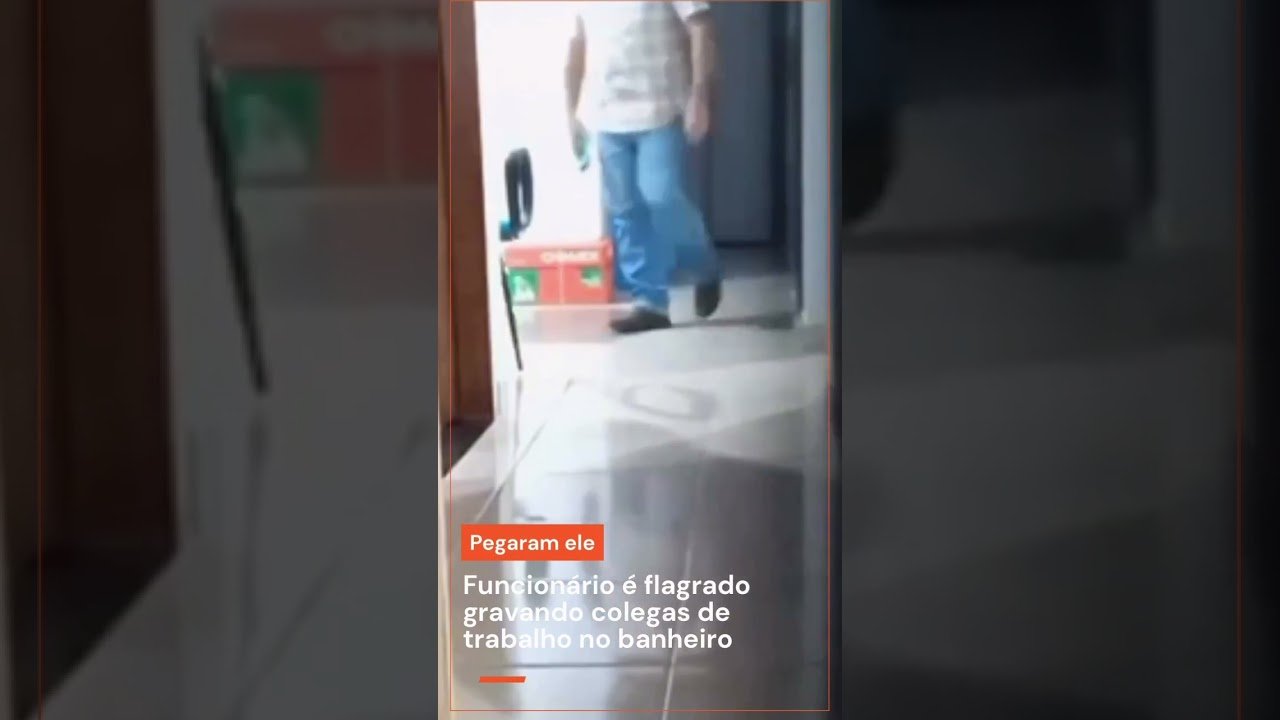 Funcionário é flagrado gravando colegas de trabalho no banheiro