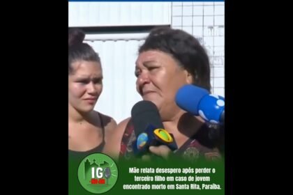 Mãe relata desespero após perder o terceiro filho em caso de jovem encontrado morto em Santa Rita, Paraíba.