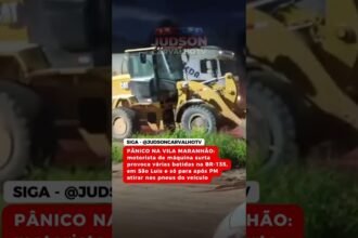 Funcionário rouba trator e causa o caos e muita destruição no Maranhão!