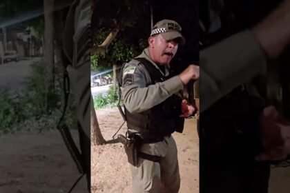 Policial Militar da lição de moral em dois marmanjos com mais de 40 anos que vivem incomodando a própria mãe na Paraíba!