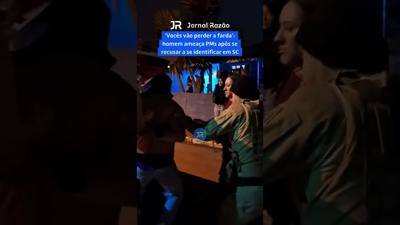 Vocês vão perder a farda’: homem ameaça PMs após se recusar a se identificar em SC