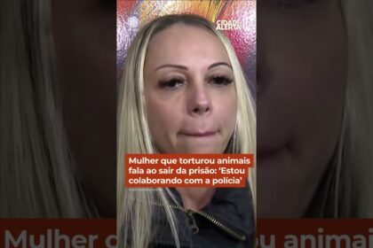 Mulher que torturou animais fala ao sair da prisão: ‘Estou colaborando com a polícia’