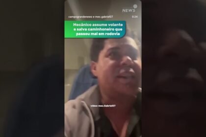 Jovem para seu carro BR, assume volante de caminhão e salva vida de motorista que estava passava mal