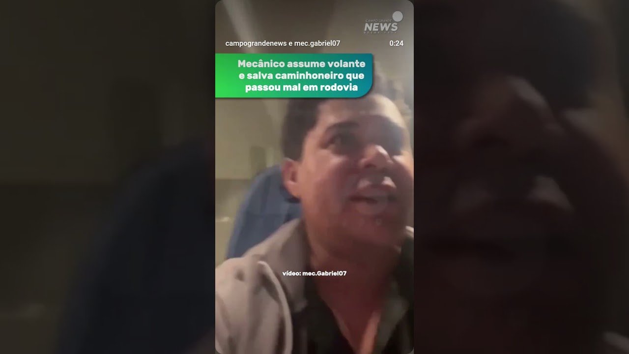 Jovem para seu carro BR, assume volante de caminhão e salva vida de motorista que estava passava mal
