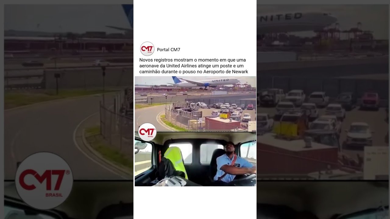 Veja o exato momento que avião gigante bate em caminhão durante pouso nos ESTADOS UNIDOS!