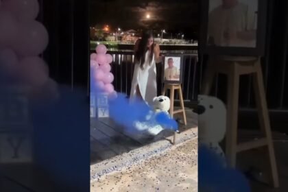 Grávida faz chá revelação e homenageia namorado que morreu antes de saber que seria pai