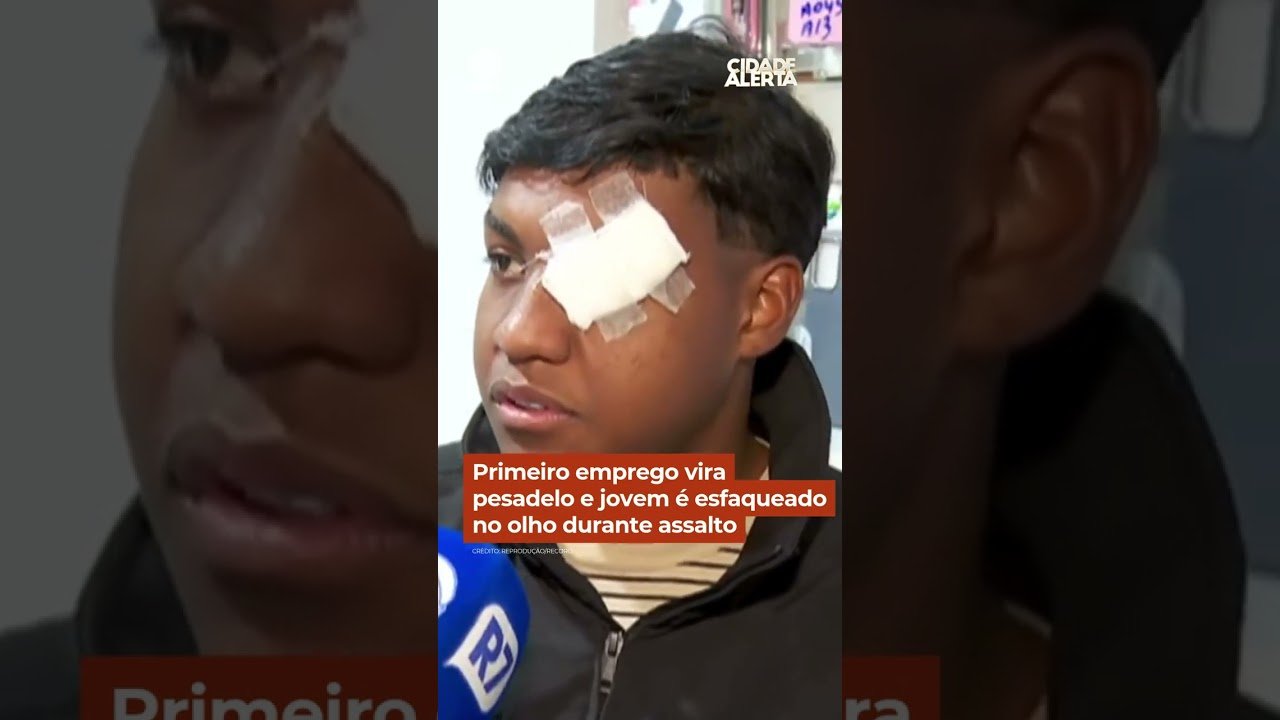 Primeiro emprego vira pesadelo e jovem é esfaqueado no olho durante assalto