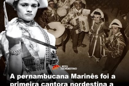 A pernambucana Marinês foi a primeira cantora nordestina a alcançar projeção nacional, ela foi a primeira mulher a formar um grupo de forró
