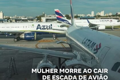 MULHER MORRE AO CAIR DE ESCADA DE AVIÃO NO DESEMBARQUE EM CONGONHAS