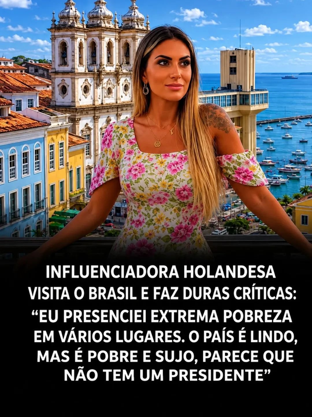 INFLUENCIADORA HOLANDESA VISITA O BRASIL E FAZ DURAS CRÍTICAS: “EU PRESENCIEI EXTREMA POBREZA EM VÁRIOS LUGARES. O PAÍS É LINDO, MAS É POBRE E SUJO, PARECE QUE NÃO TEM UM PRESIDENTE” INFLUENCIADORA HOLANDESA VISITA O BRASIL E FAZ DURAS CRÍTICAS: “EU PRESENCIEI EXTREMA POBREZA EM VÁRIOS LUGARES. O PAÍS É LINDO, MAS É POBRE E SUJO, PARECE QUE NÃO TEM UM PRESIDENTE”