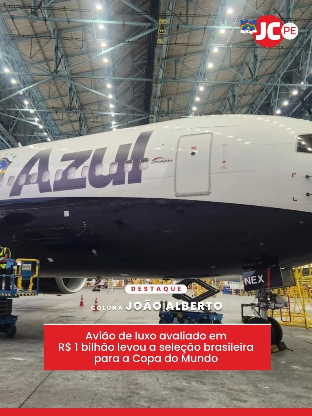 Avião de luxo avaliado em R$ 1 bilhão levou a seleção brasileira para a Copa do Mundo