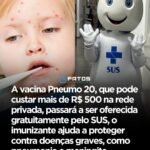 A vacina Pneumo 20, que pode custar mais de R$ 500 na rede privada, passará a ser oferecida gratuitamente pelo SUS, o imunizante ajuda a proteger contra doenças graves, como pneumonia e meningite A vacina Pneumo 20, que pode custar mais de R$ 500 na rede privada, passará a ser oferecida gratuitamente pelo SUS, o imunizante ajuda a proteger contra doenças graves, como pneumonia e meningite