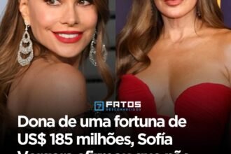 Dona de uma fortuna de US$ 185 milhões, Sofía Vergara afirmou que não namora ninguém que ganhe menos do que ela Dona de uma fortuna de US$ 185 milhões, Sofía Vergara afirmou que não namora ninguém que ganhe menos do que ela