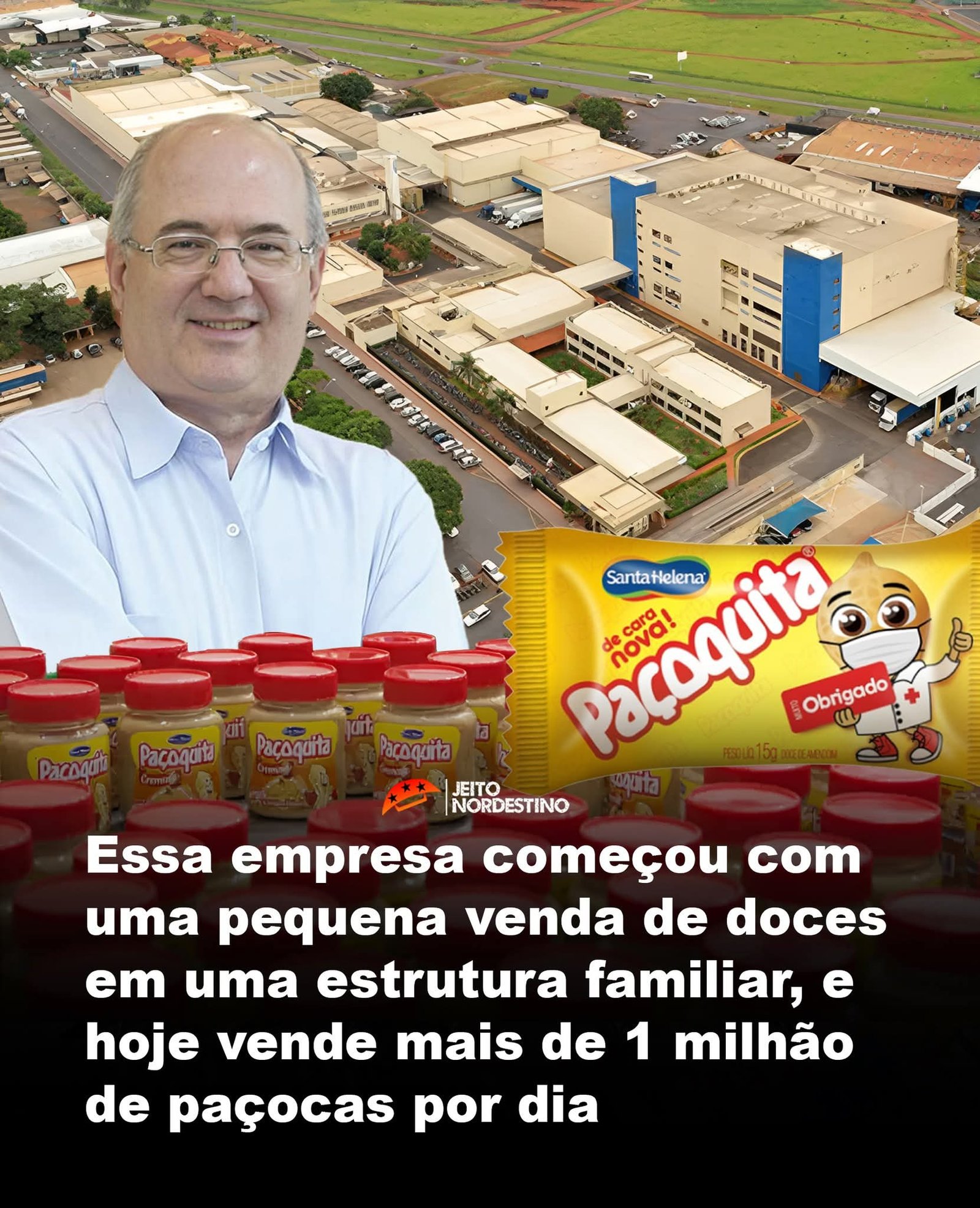 Essa empresa começou com uma pequena venda de doces em uma estrutura familiar, e hoje vende mais de 1 milhão de paçocas por dia Essa empresa começou com uma pequena venda de doces em uma estrutura familiar, e hoje vende mais de 1 milhão de paçocas por dia