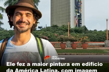 Ele fez a maior pintura em edifício da América Latina, com imagem de Luiz Gonzaga com 77 metros de altura, na lateral da Prefeitura do Recife (PE)