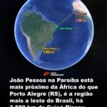 mais próximo da África do que Porto Alegre (RS), é a região mais a leste do Brasil, há 2.880 km de Guiné Bissau