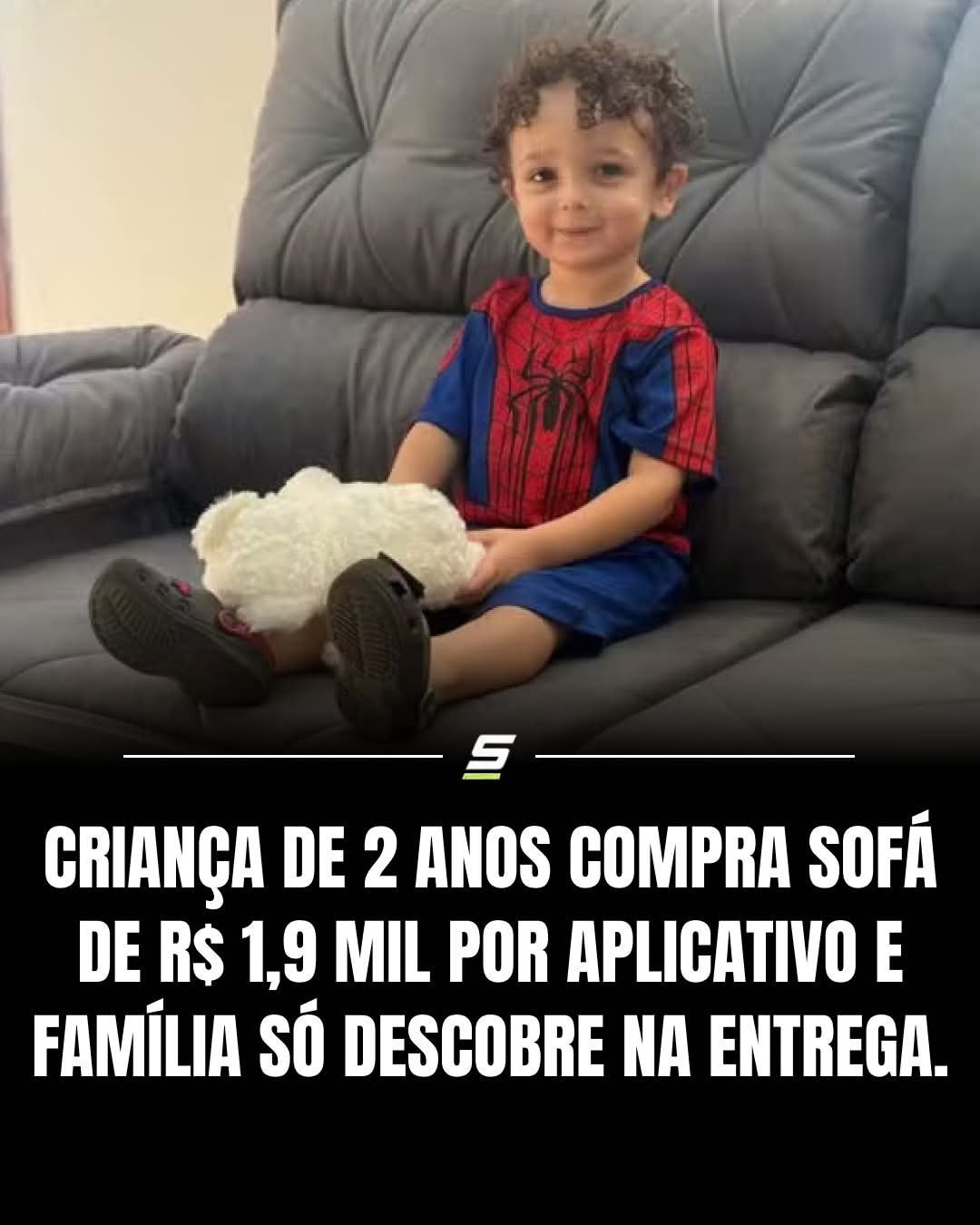 CRIANÇA DE 2 ANOS COMPRA SOFÁ DE R$ 1,9 MIL POR APLICATIVO E FAMÍLIA SÓ DESCOBRE NA ENTREGA.