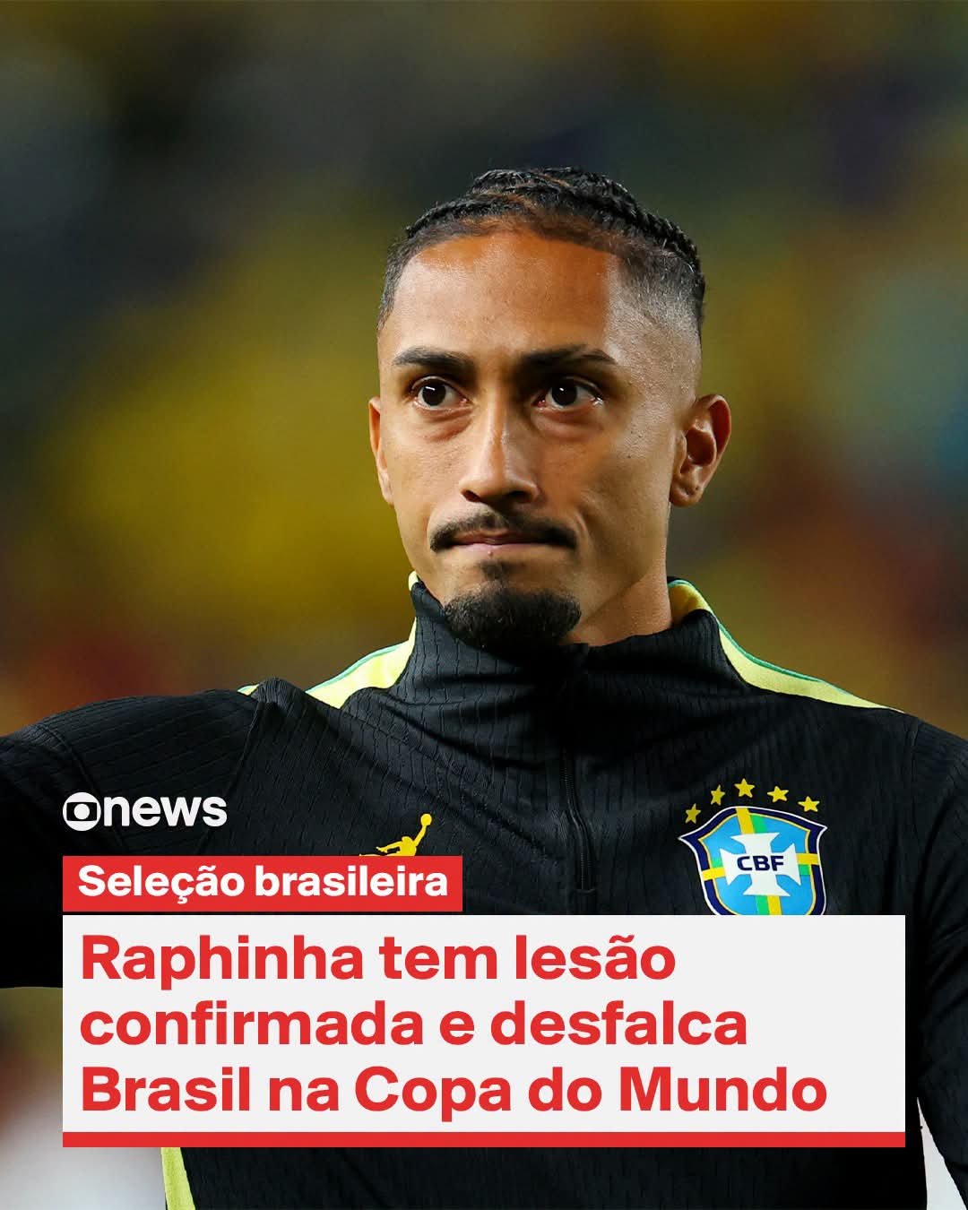 Raphinha tem lesão confirmada e desfalca Brasil na Copa do Mundo Raphinha tem lesão confirmada e desfalca Brasil na Copa do Mundo