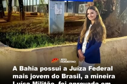 A Bahia possui a Juíza Federal mais jovem do Brasil, a mineira Luísa Militão, foi aprovada em concurso da Justiça Federal e tomou posse aos 25 anos em Ilhéus A Bahia possui a Juíza Federal mais jovem do Brasil, a mineira Luísa Militão, foi aprovada em concurso da Justiça Federal e tomou posse aos 25 anos em Ilhéus