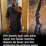 Um jovem que saiu para caçar em Goiás morreu depois de levar um tiro acidental da própria arma.