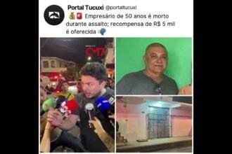 Empresário de 50 anos é morto durante assalto e amigo dele oferece recompensa de R$ 5 mil para quem ajudar a localizar os criminosos Empresário de 50 anos é morto durante assalto e amigo dele oferece recompensa de R$ 5 mil para quem ajudar a localizar os criminosos