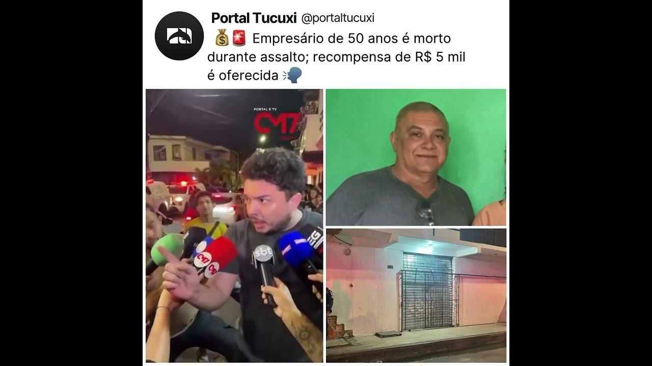 Empresário de 50 anos é morto durante assalto e amigo dele oferece recompensa de R$ 5 mil para quem ajudar a localizar os criminosos Empresário de 50 anos é morto durante assalto e amigo dele oferece recompensa de R$ 5 mil para quem ajudar a localizar os criminosos