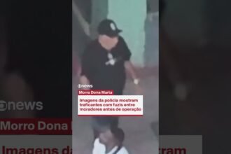 Imagens da polícia mostram traficantes com fuzis entre moradores antes de operação !