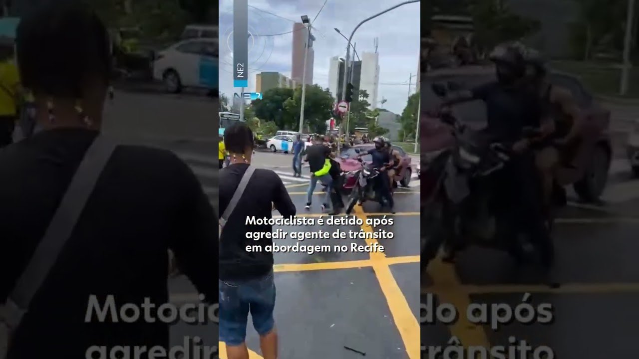 Motociclista é detido apóio costel agredir agente de trânsito em abordagem no Recife