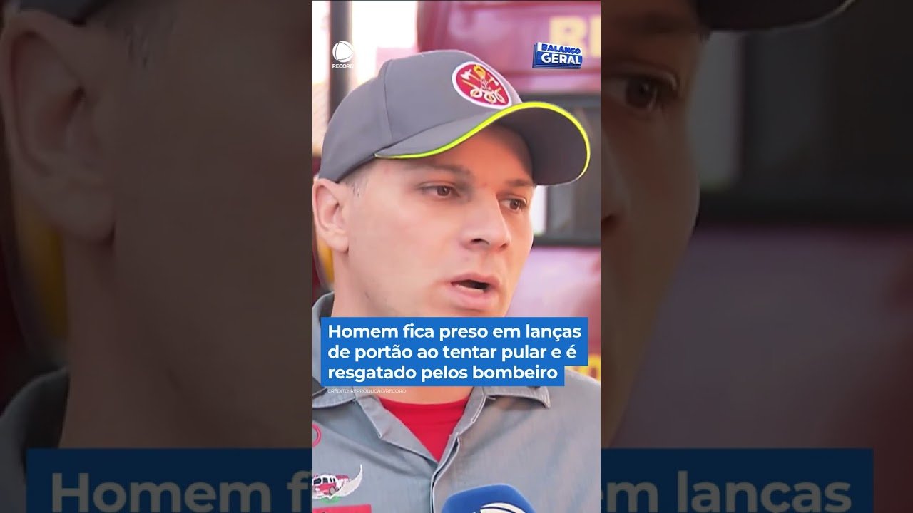 Homem tenta pular portão e fica com a perna presa nas lanças. Ele ficou pendurado. A cena é desesperadora, mas o homem que estava preso parecia calmo. O Corpo de Bombeiros e a Polícia Militar foram acionados para fazer o resgate.