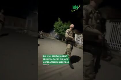 Mulher é agredida covardemente com tapas no rosto durante operação polícial na Bahia! Mulher é agredida covardemente com tapas no rosto durante operação polícial na Bahia!