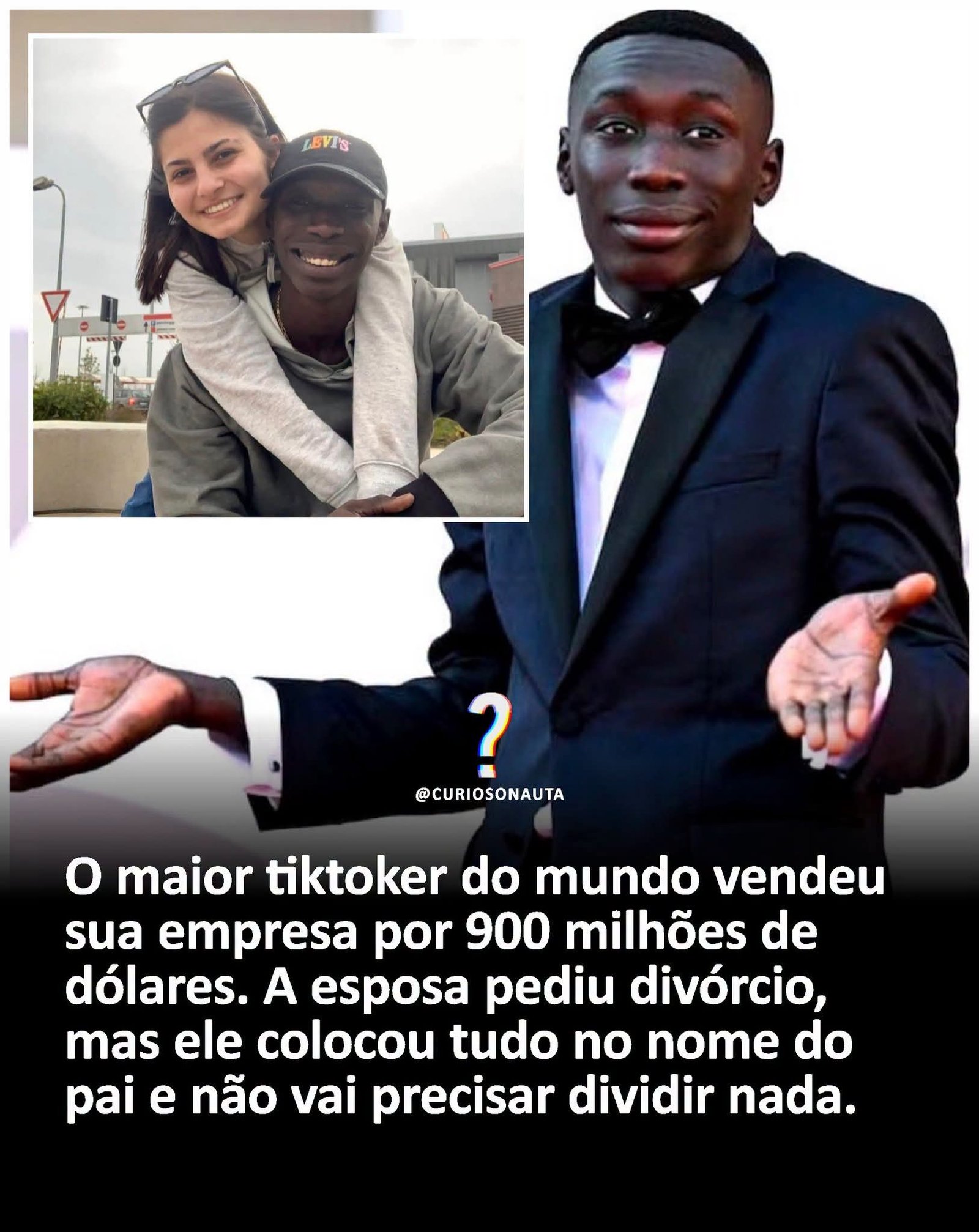 O maior tiktoker do mundo vendeu sua empresa por 900 milhões de dólares. A esposa pediu divórcio, mas ele colocou tudo no nome do pai e não vai precisar dividir nada.