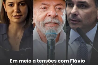 Em meio a tensões com Flávio Bolsonaro, Michelle elogia política do governo Lula Em meio a tensões com Flávio Bolsonaro, Michelle elogia política do governo Lula
